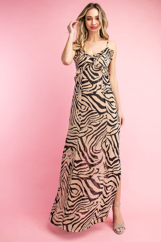 RUFFLE MAXI DRESS