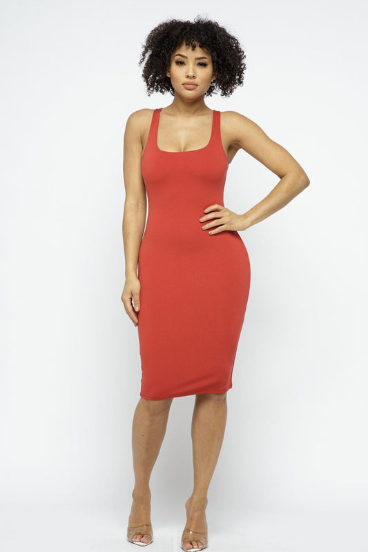 HEAVY BODYCON MIDI DRESS